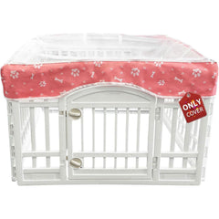 PJYuCien dog playpen top cover assembly demonstrates quick setup and secure fit.