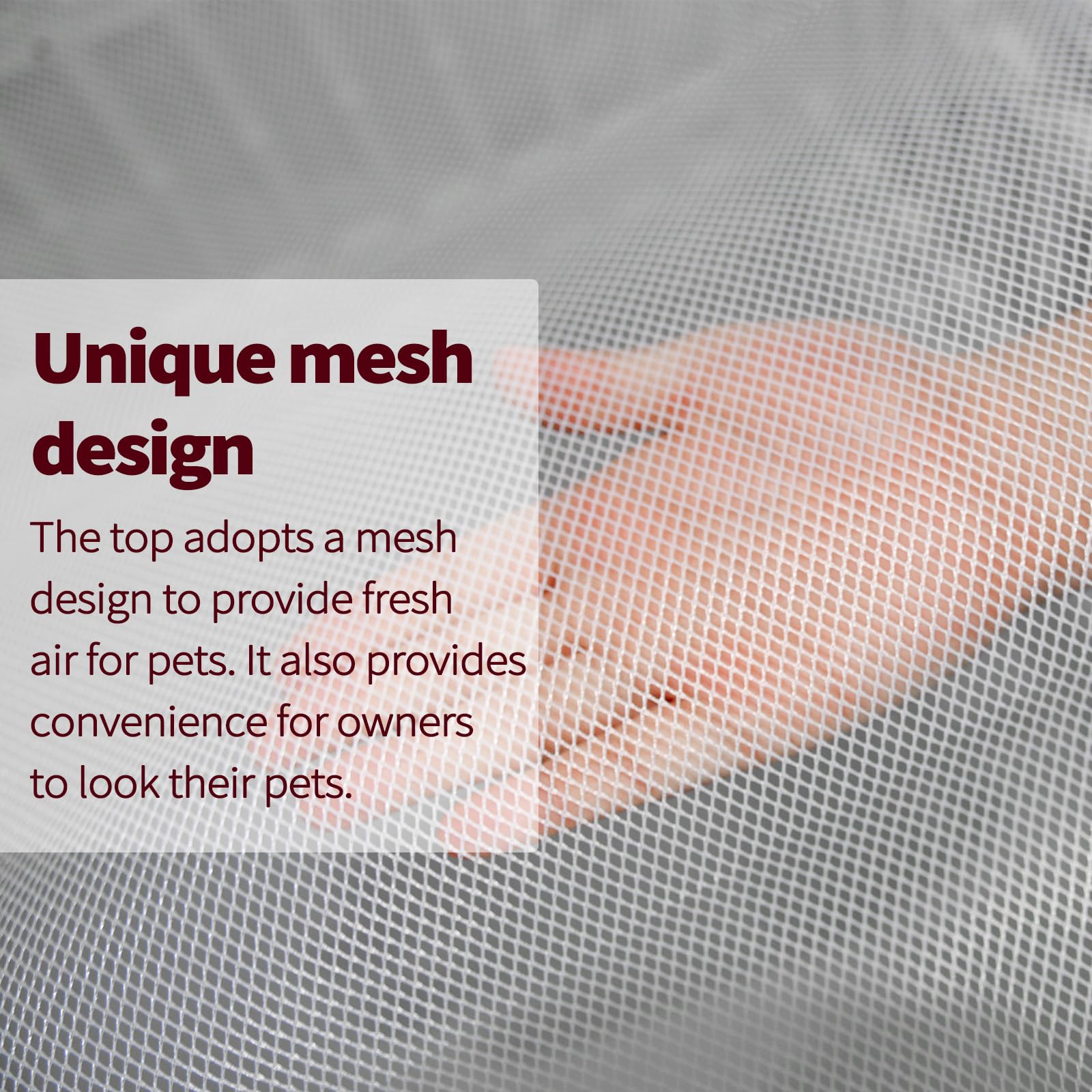 PJYuCien UV-protective mesh top keeps pets shaded during outdoor use.