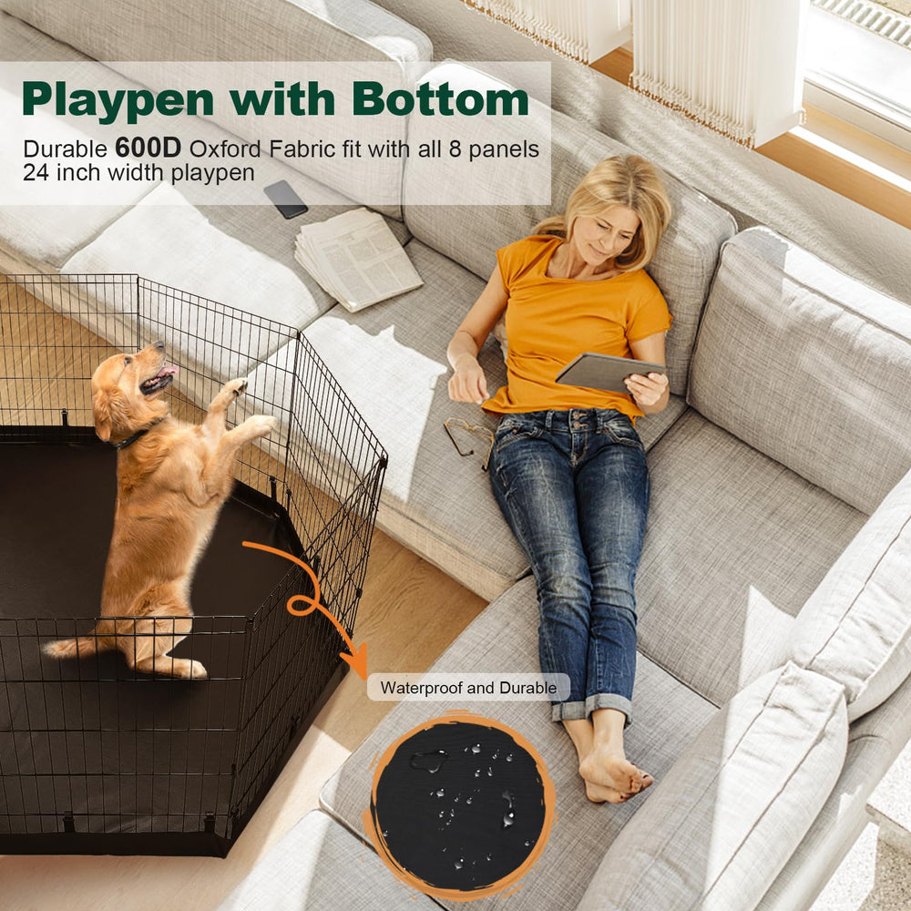 PJYuCien dog playpen top cover shields from sun and debris.