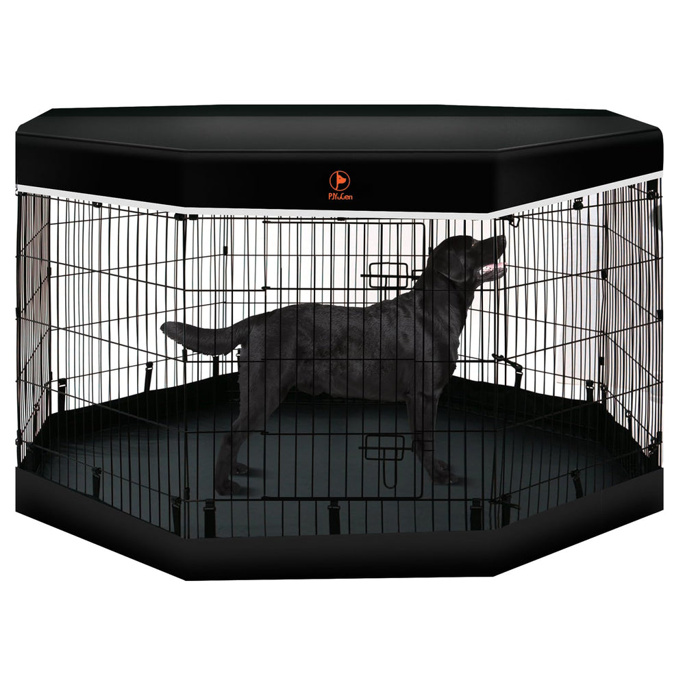 PJYuCien dog playpen top cover provides sun and UV protection.