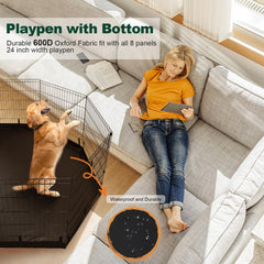 PJYuCien dog playpen top cover shields from sun and debris.