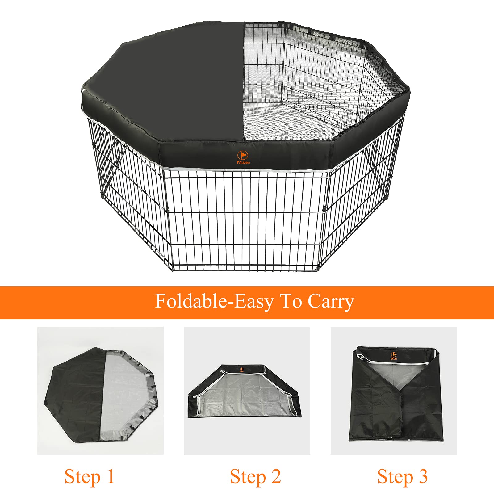 PJYuCien mesh top cover provides ventilation and UV protection for outdoor use.