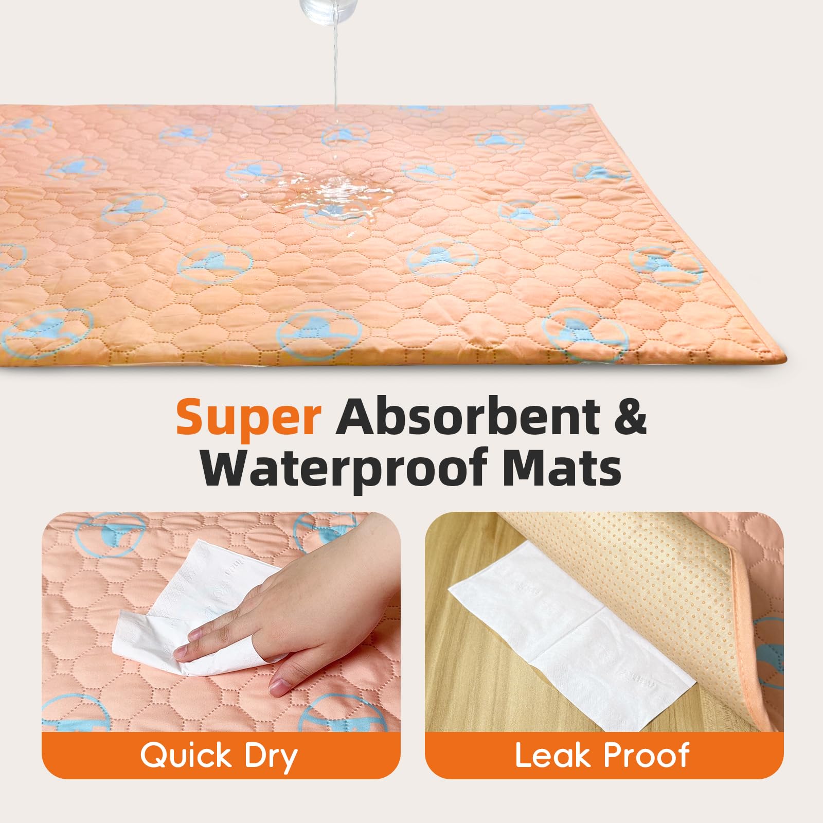 PJYuCien pee pad 4-layer protection keeps liquids inside and odors down.