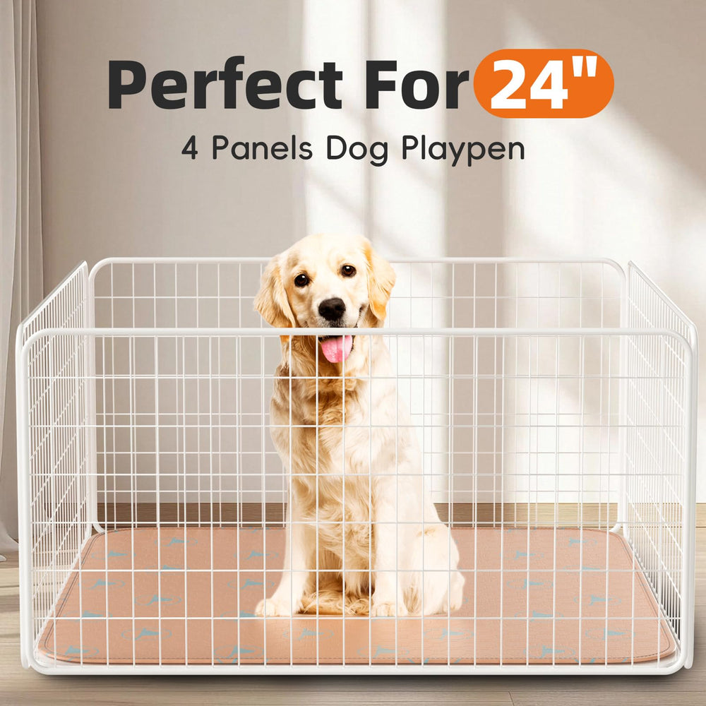 PJYuCien 35L x 35W playpen fit provides full coverage for puppies.