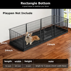 PJYuCien rectangle playpen bottom pad stability during relocation and use.
