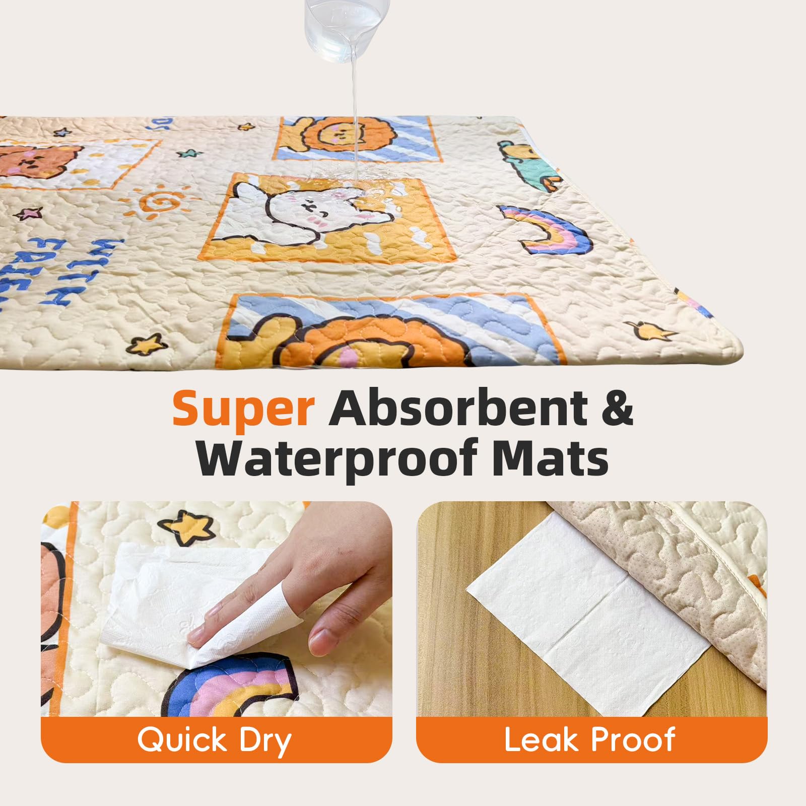 PJYuCien pad with non slip base stays put on slick floors