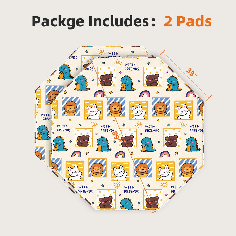 PJYuCien washable pee pad pack 2 folded view highlights compact storage and reuse