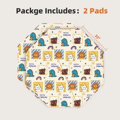 PJYuCien washable pee pad pack 2 folded view highlights compact storage and reuse