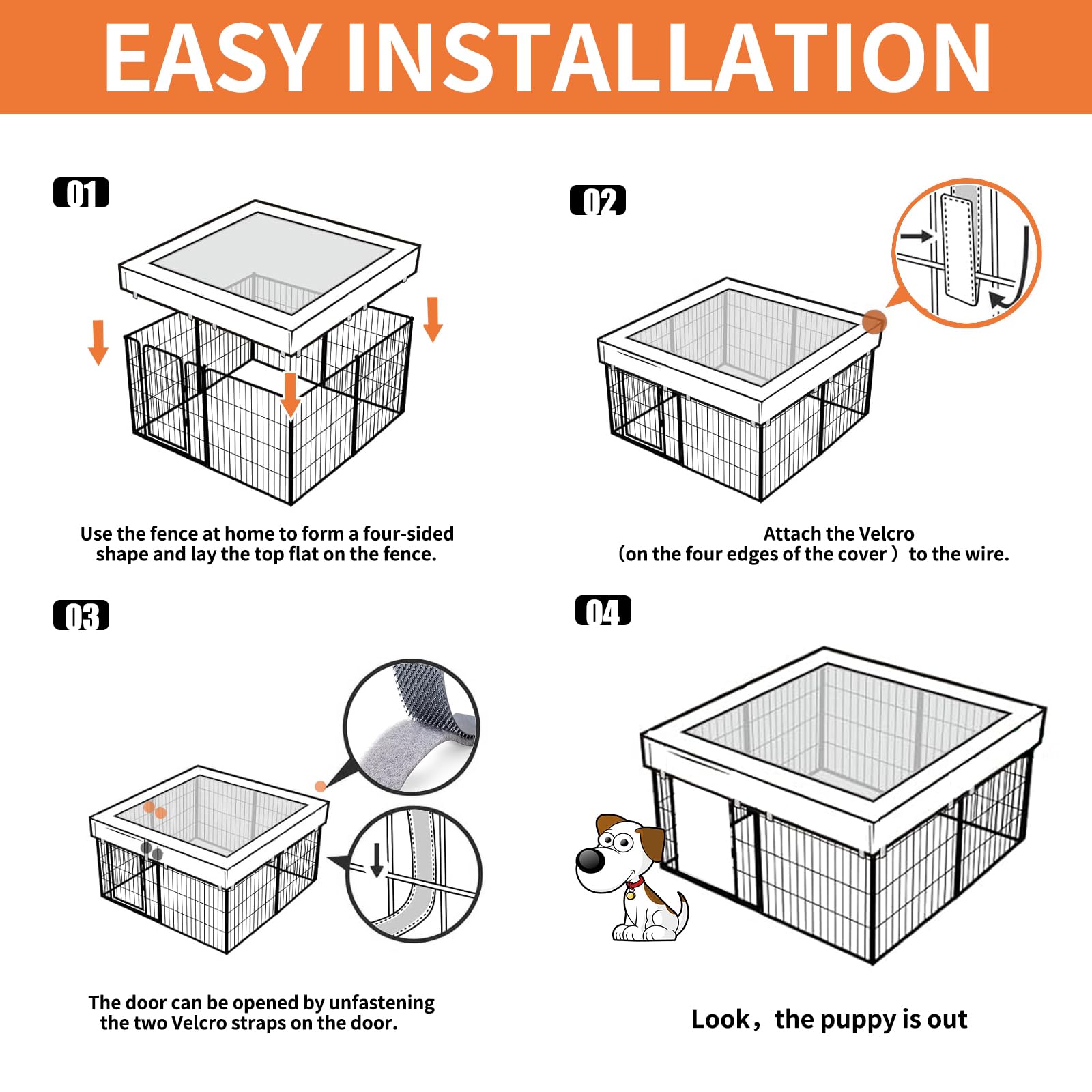 PJYuCien bottom pad uses elastic straps for quick, tool-free attachment