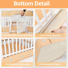 PJYuCien dog playpen-breathable-mesh-top delivers airflow and sun protection for outdoor use.