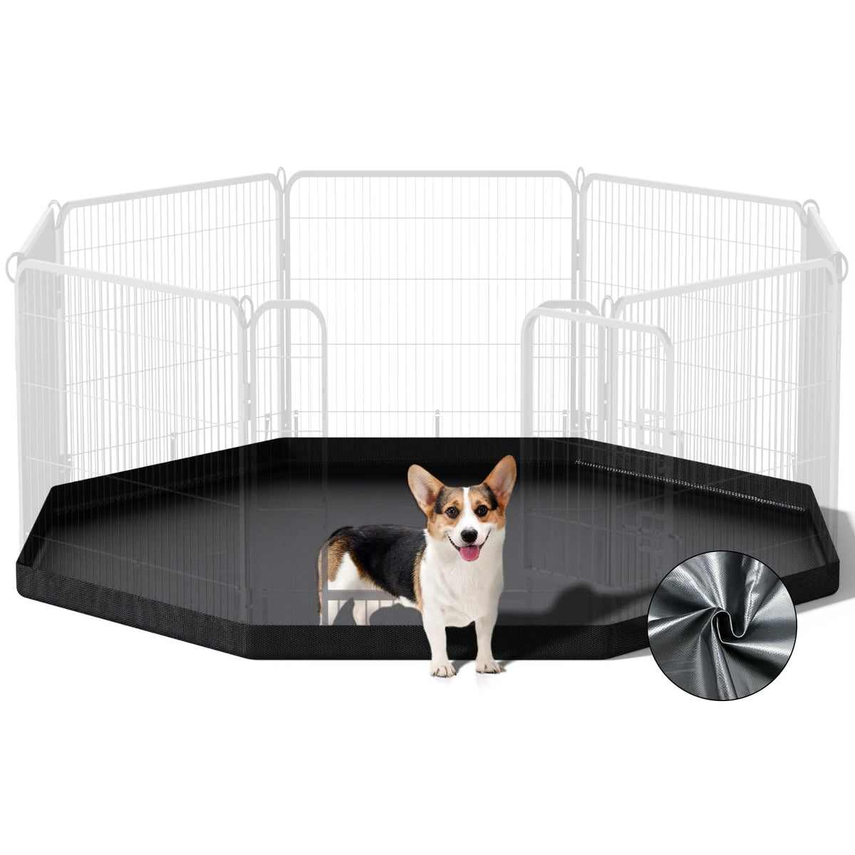PJYuCien bottom pad ensures seam-aligned fit for octagonal dog playpens.