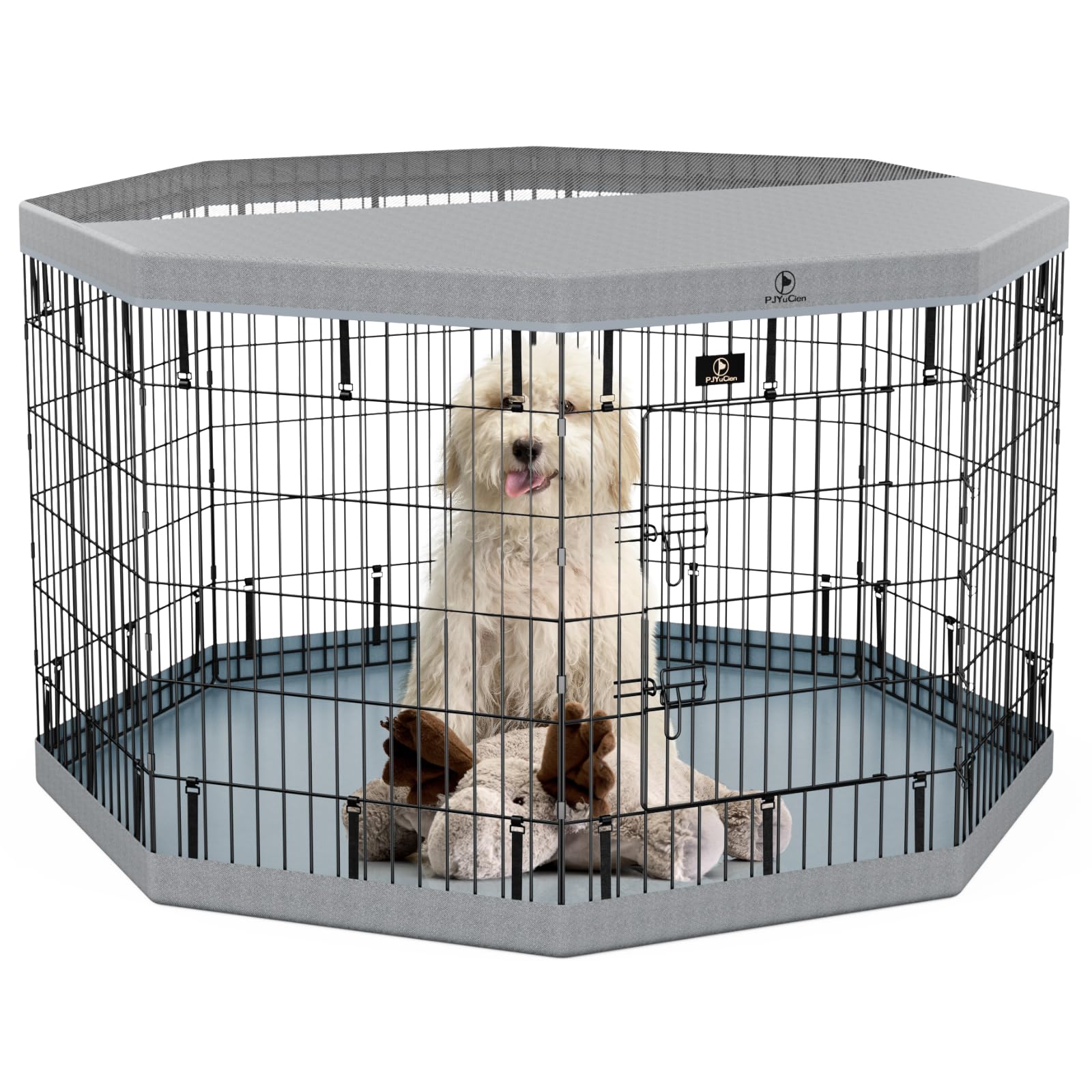 PJYuCien dog playpen foldable setup for quick indoor assembly