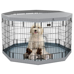 PJYuCien dog playpen foldable setup for quick indoor assembly