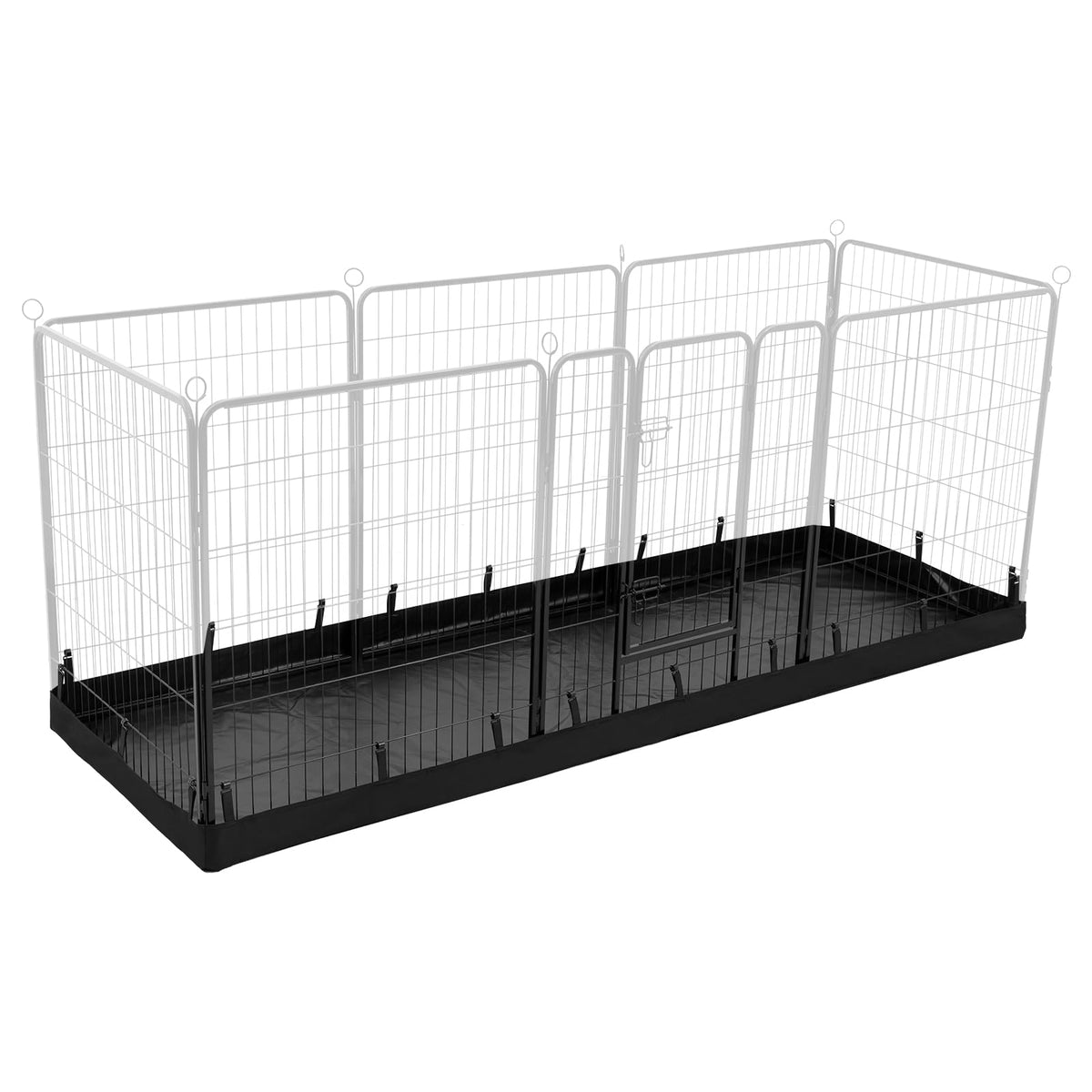 PJYuCien dog playpen pad 32x96 full view shows floor protection