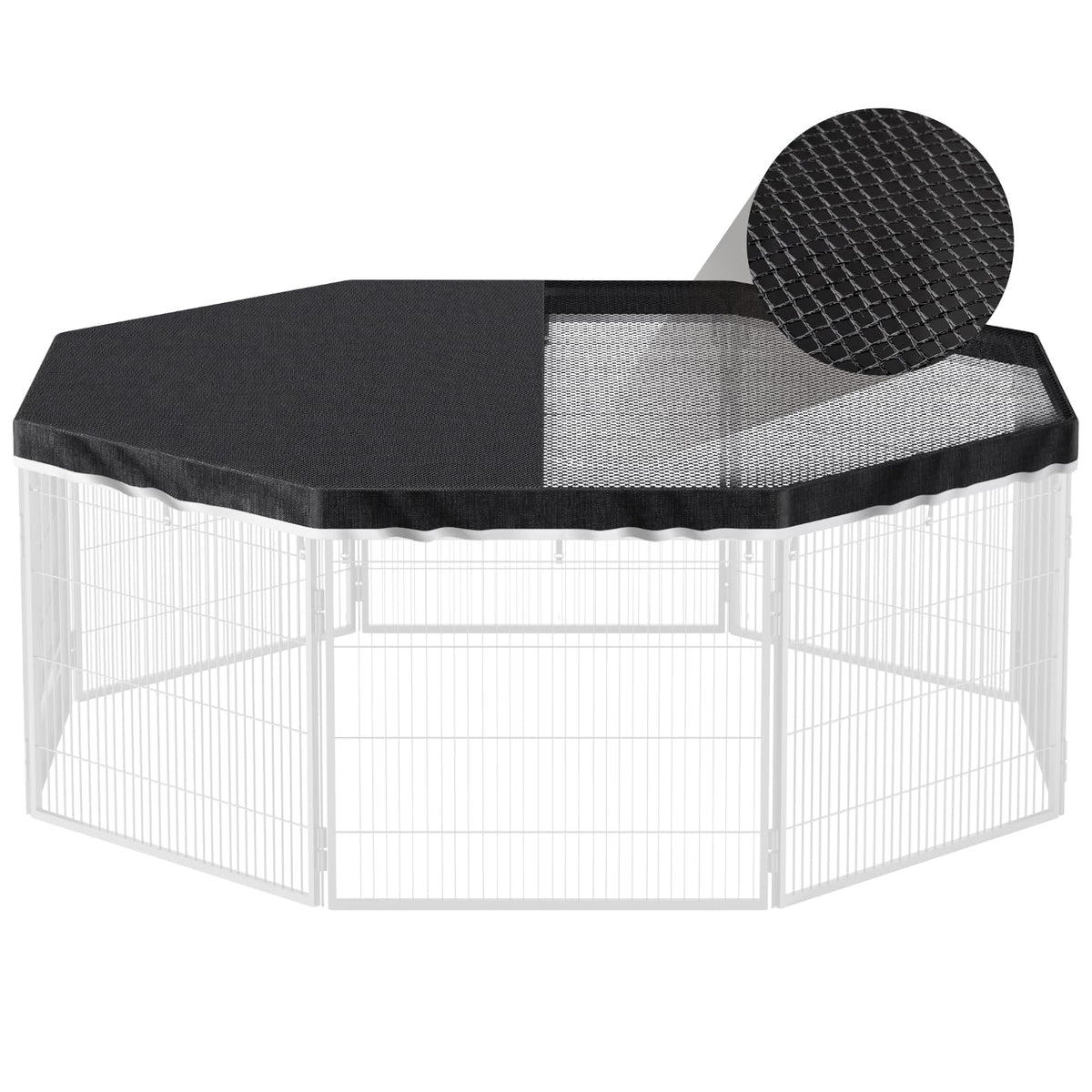 PJYuCien dog playpen top cover fits 24-inch-wide pens for full coverage.