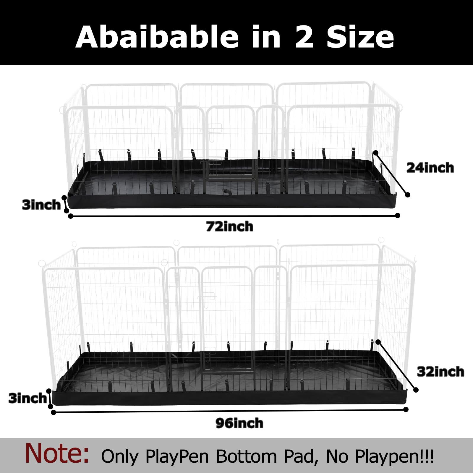 PJYuCien easy-install 3-hook fittings secure pad to pen