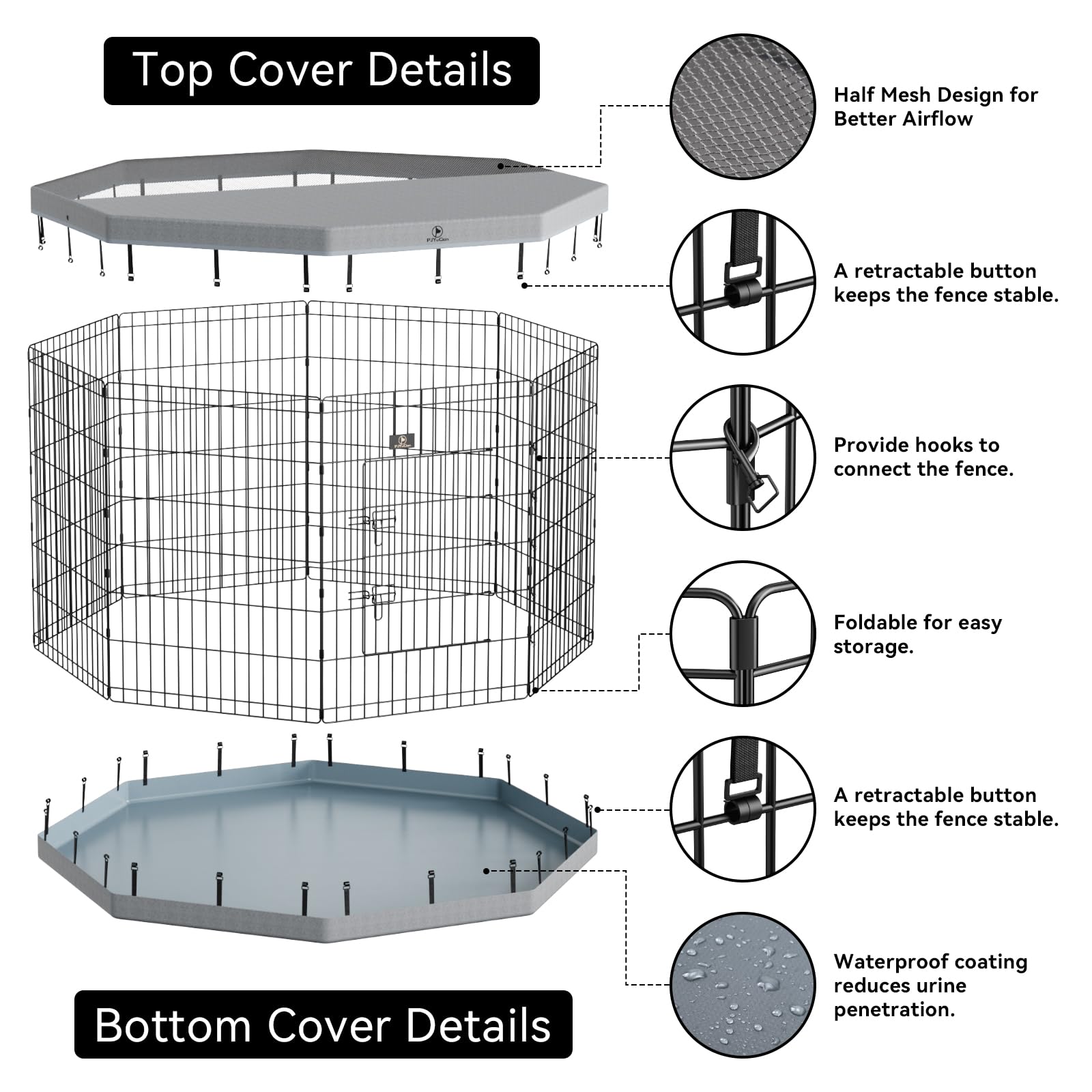 PJYuCien pet retreat indoor outdoor versatility for safe play