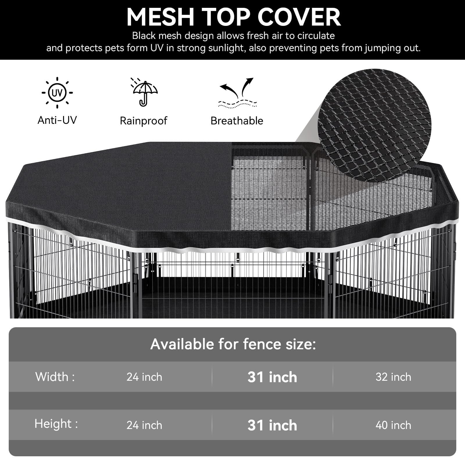 PJYuCien top cover shows elastic straps for quick installation