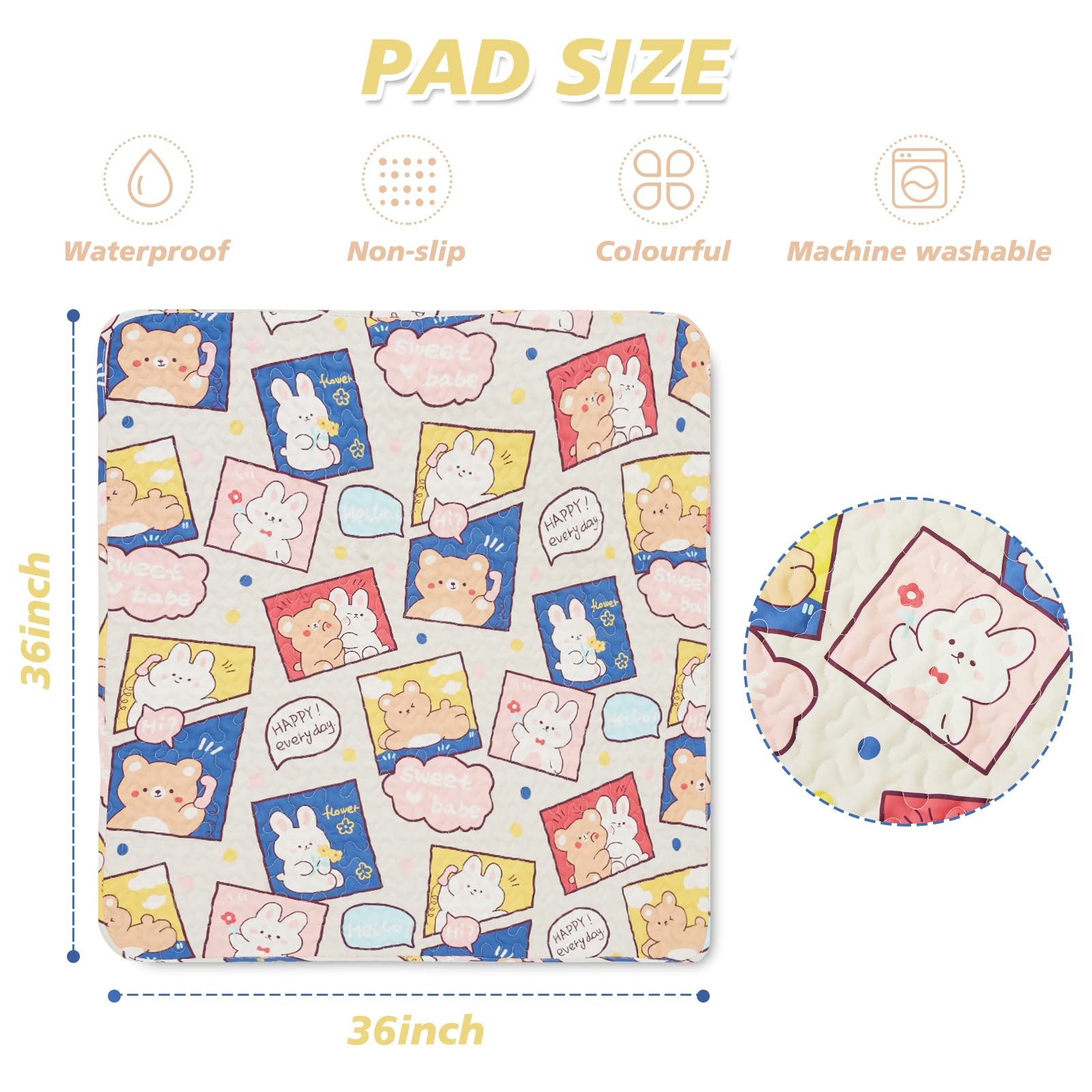 PJYuCien multi-purpose pet pad for whelping pads or furniture protection.