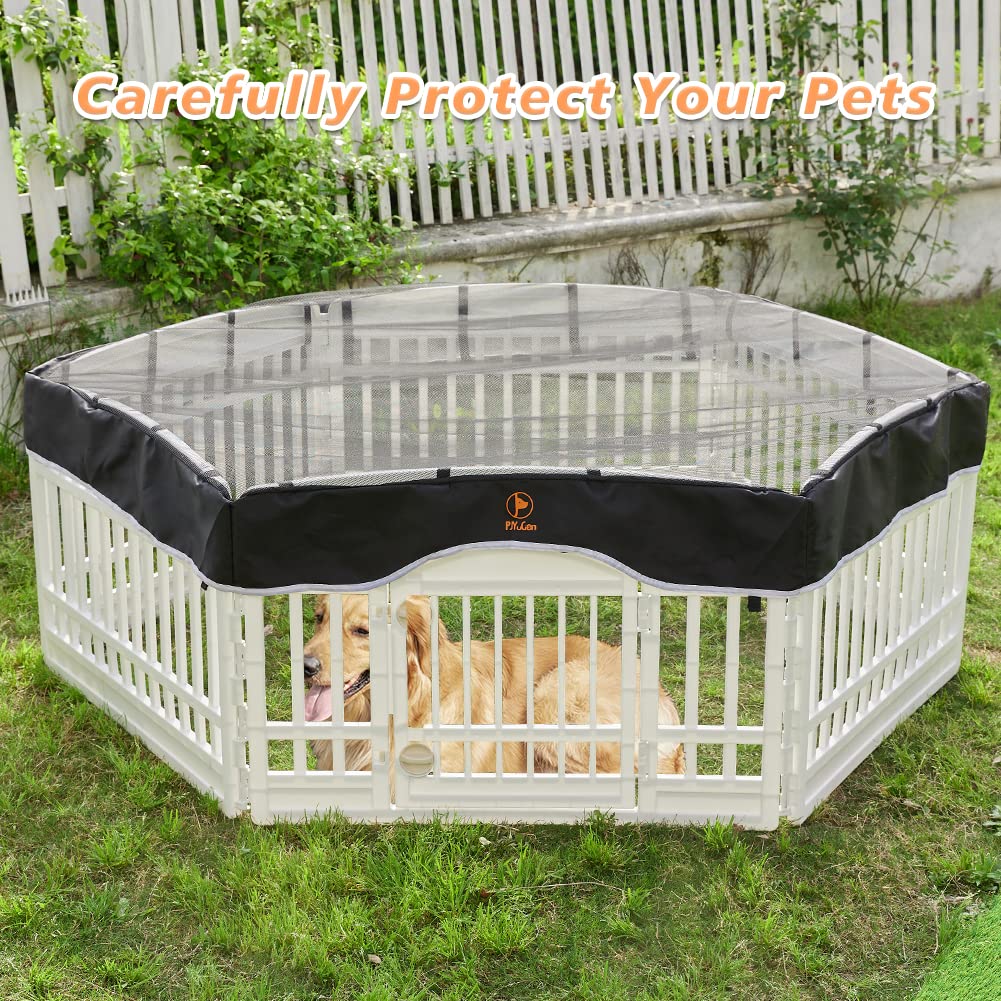 PJYuCien dog playpen cover durable mesh reduces wear during active play.