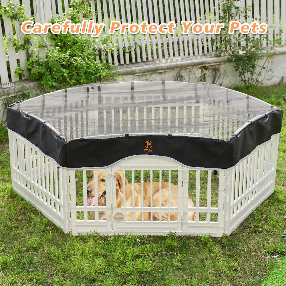 PJYuCien dog playpen cover durable mesh reduces wear during active play.