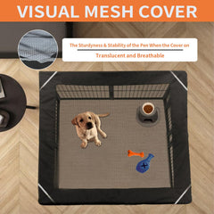 PJYuCien top cover with elastic straps ensures quick, secure attachment to the playpen.