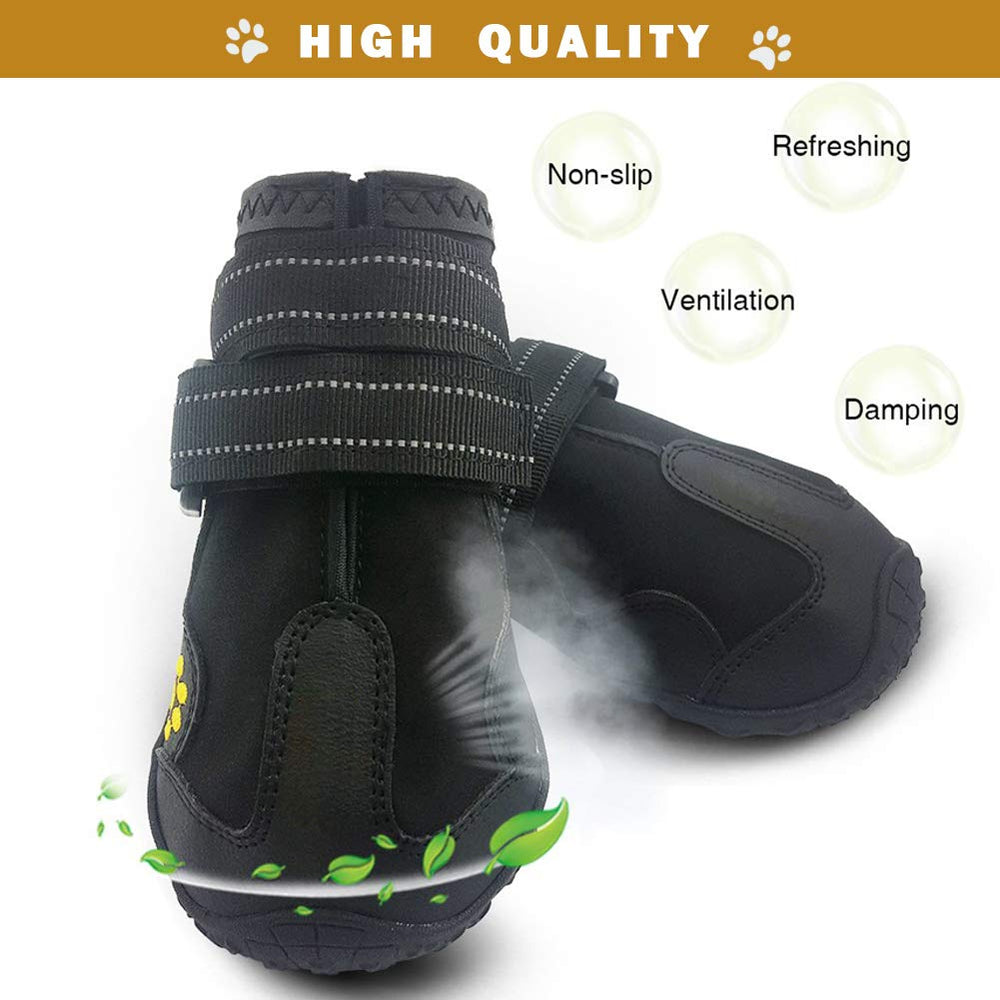 PK.ZTopia dog boots non-slip sole enhances traction on slick surfaces