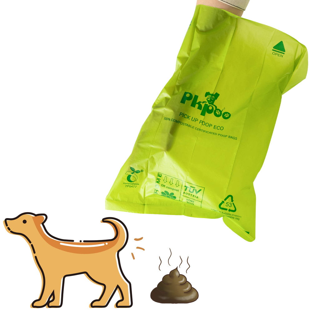 Pkpoo earth-friendly bags in use during walks and travel.