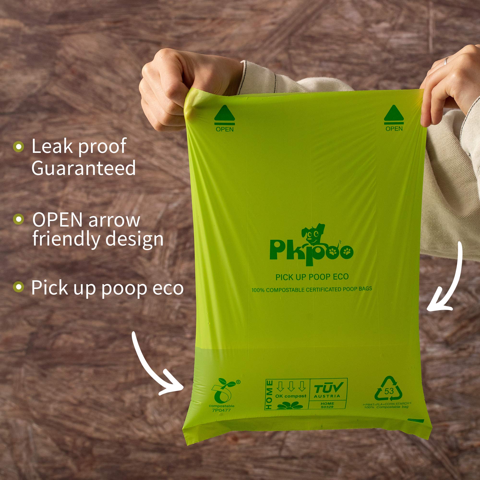 Pkpoo leak-proof dog bags demonstrate 20-micron barrier for mess-free cleanup.