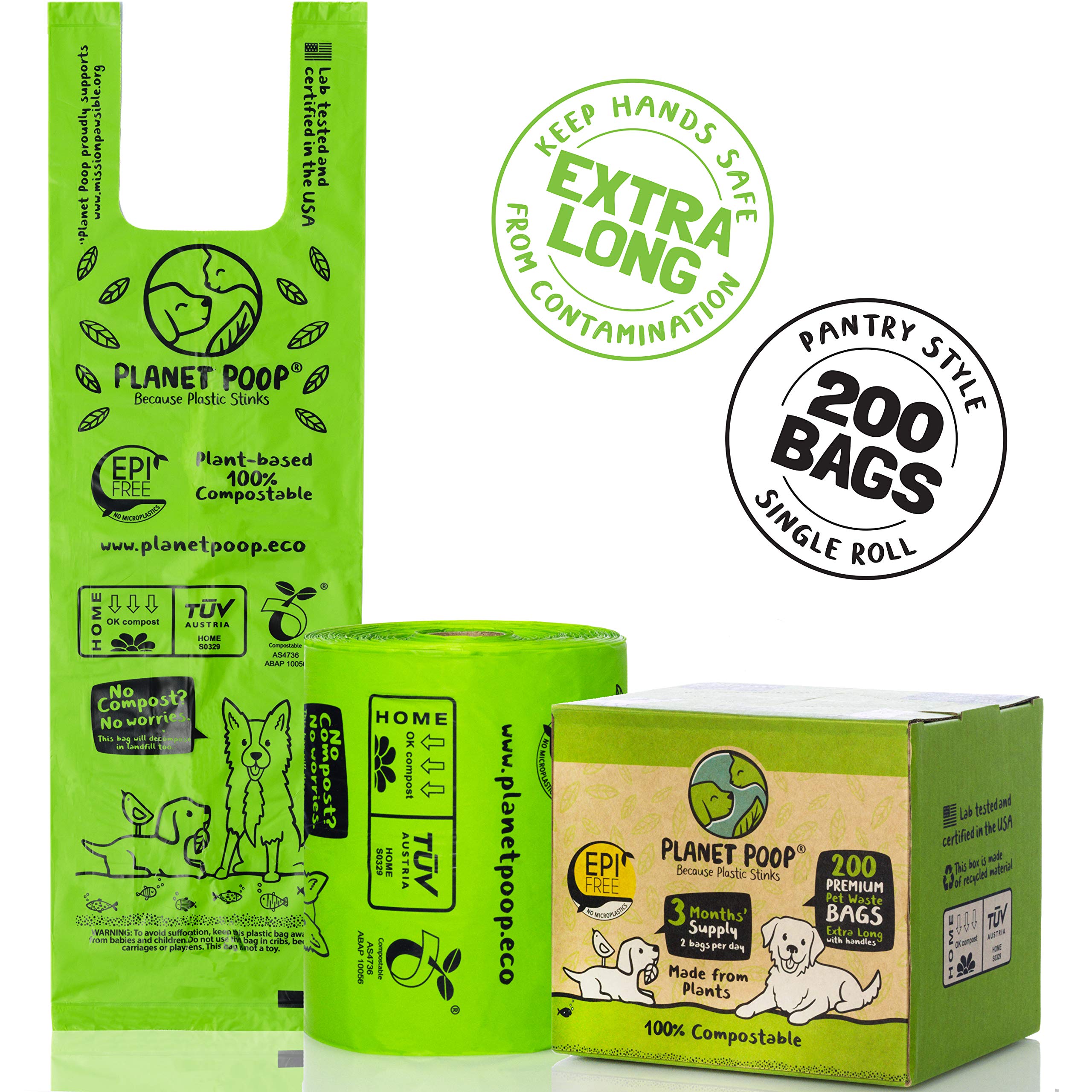 PLANET POOP bags 20 micron thickness protects against leaks during use