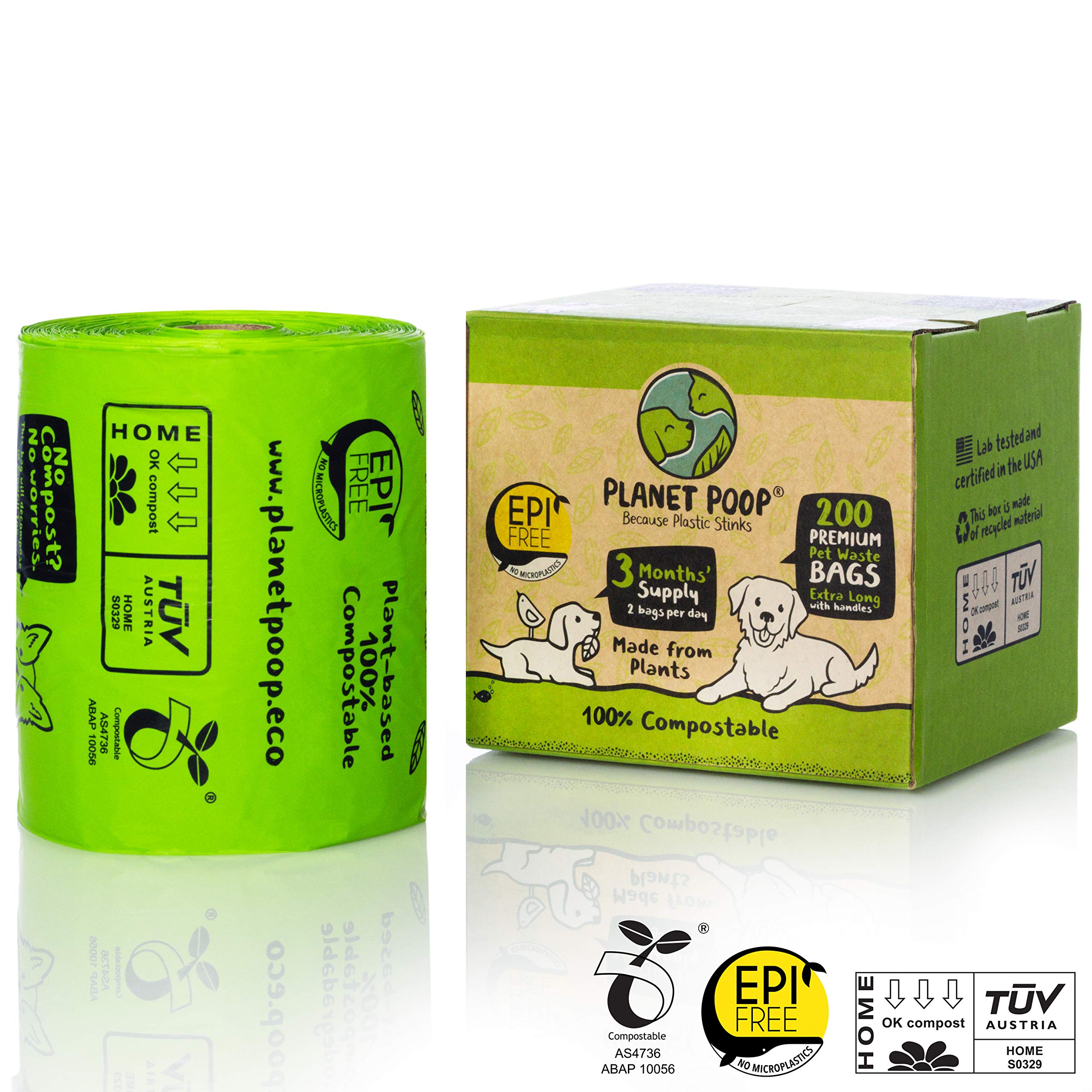 PLANET POOP certified for home composting under ASTM D6400