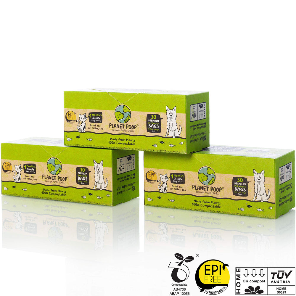 PLANET POOP packaging emphasizes eco-friendly materials and sustainability