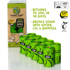 PLANET POOP 20-micron thick leakproof bags guard against leaks