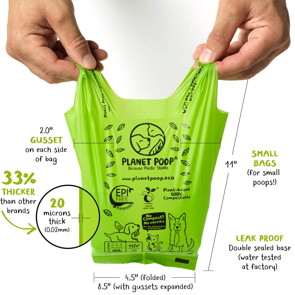 Planet Poop unscented waste bags ideal for indoor use.