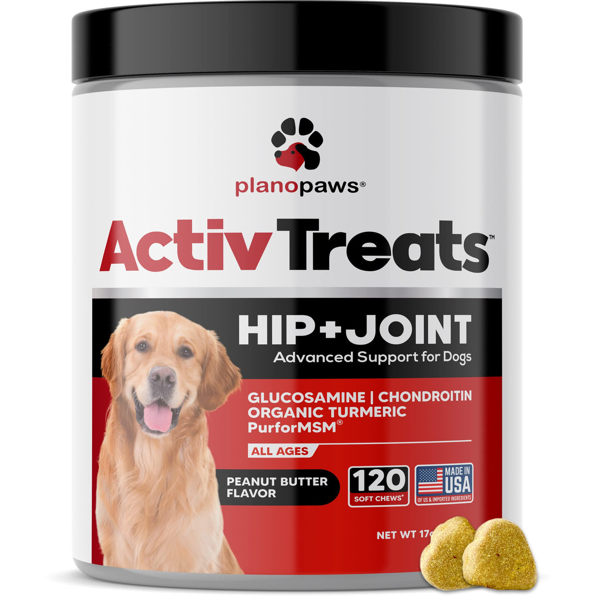 planopaws ActivTreats glucosamine dog chews support joint mobility