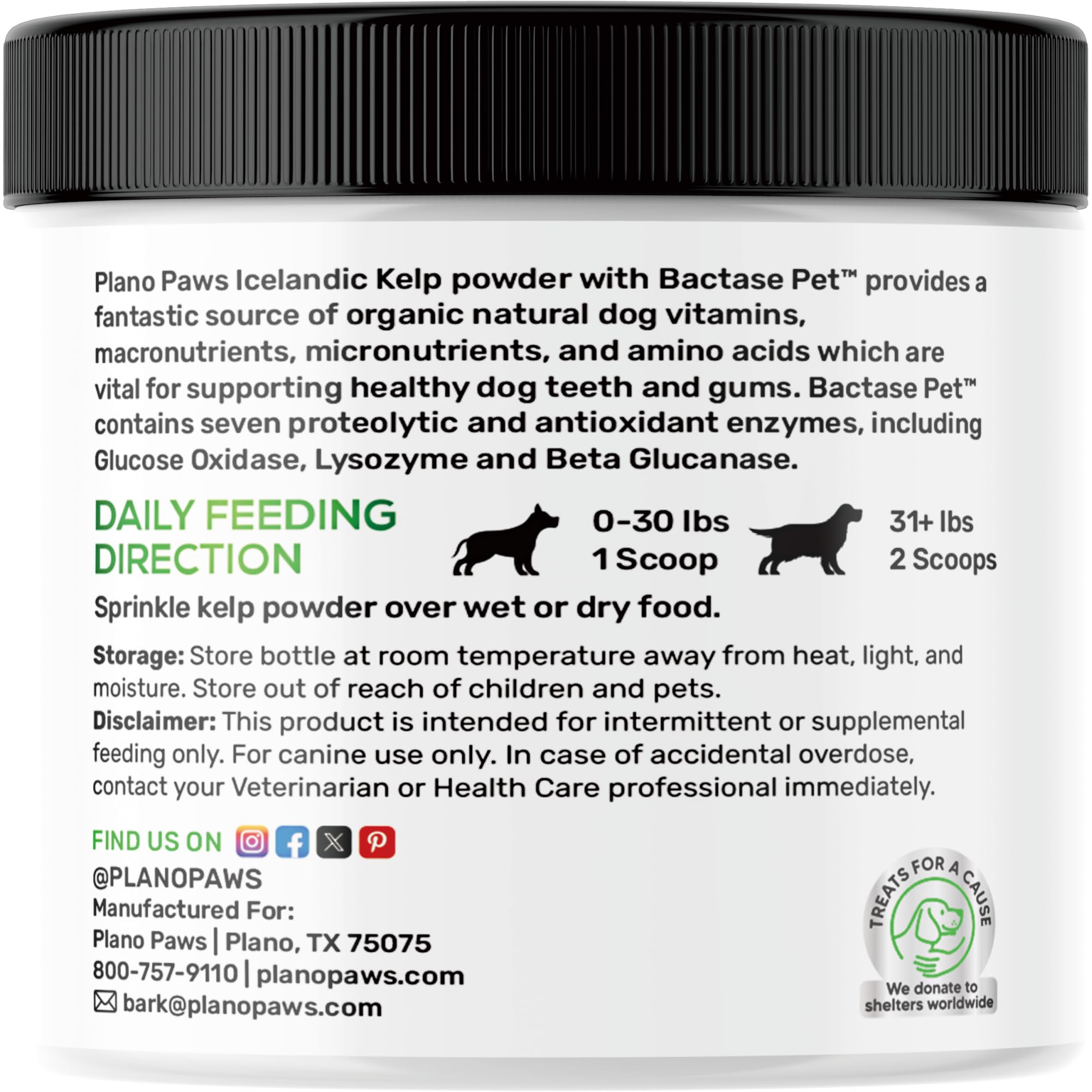 planopaws kelp powder blend adds natural support to dental care