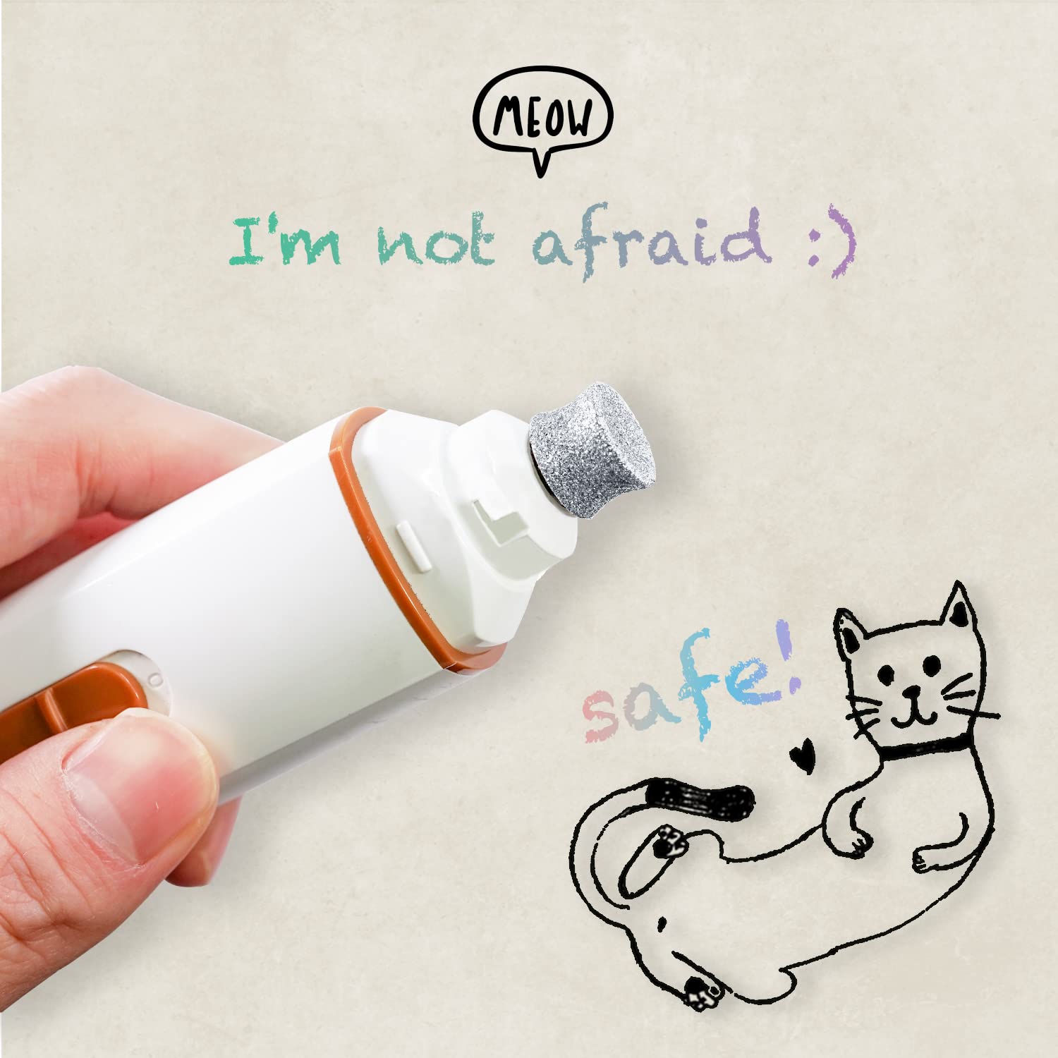 PLATGO Diamond head with side surface enables versatile nail shaping on pets