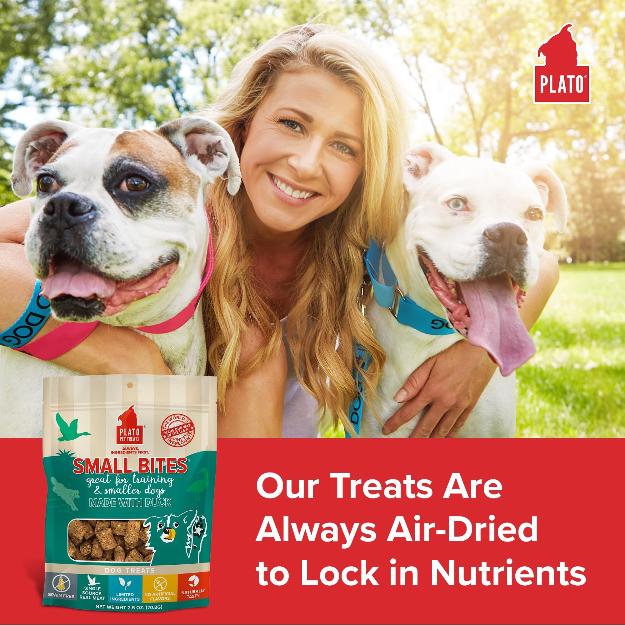 PLATO Air-dried batches process highlights nutrient-rich texture and natural flavor retention.