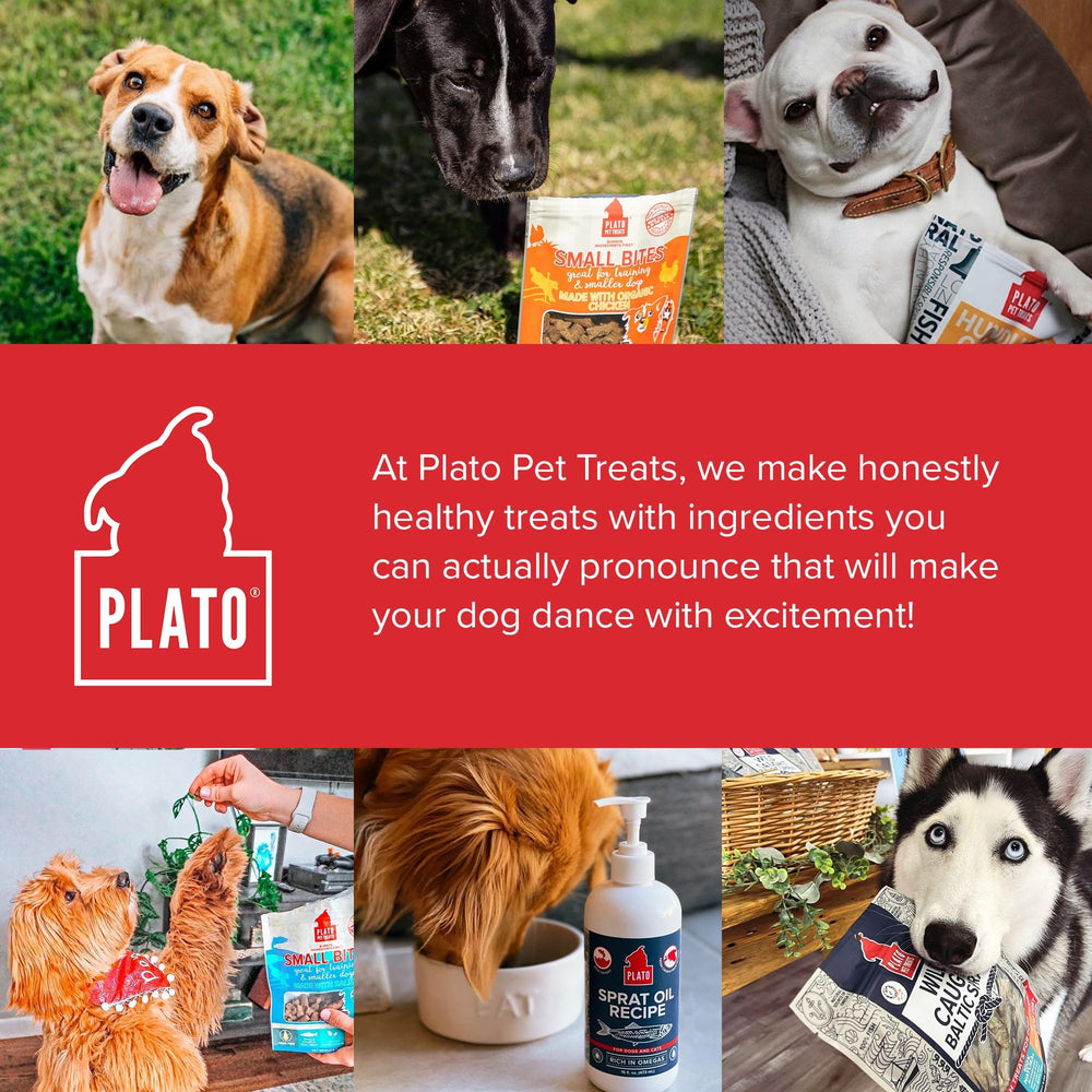 PLATO Organic chicken and salmon variants provide variety with clean ingredients.