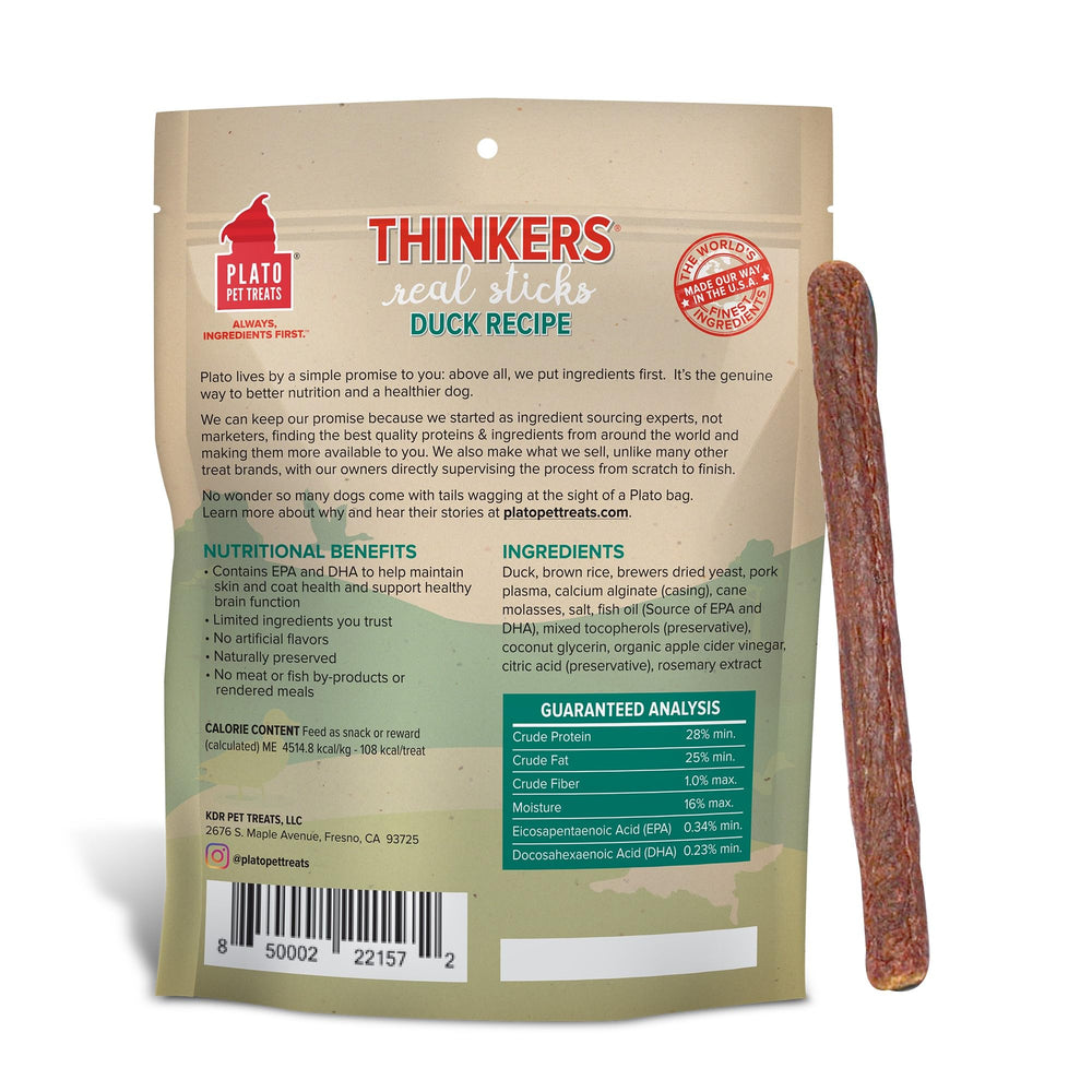 PLATO Thinkers Duck first-ingredient emphasis highlighting real duck and clean recipe.