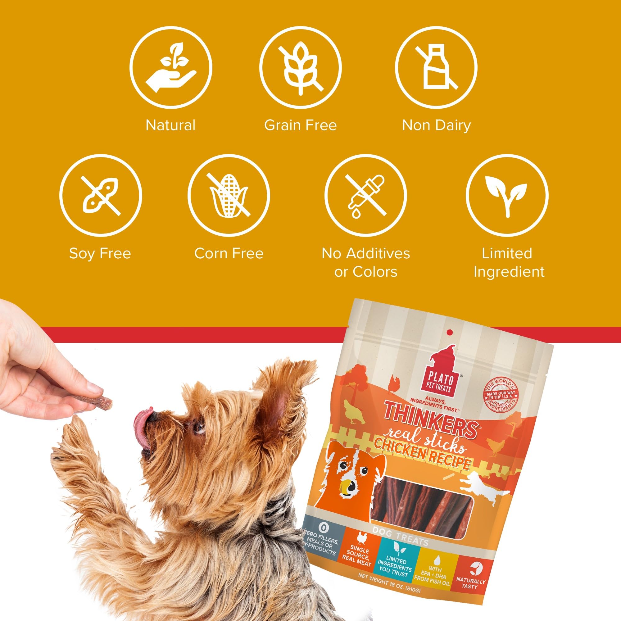 PLATO Thinkers-large-chew option showcases substantial bites for dogs who chew