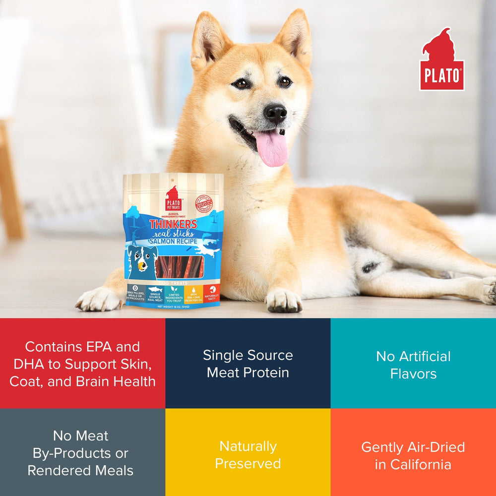PLATO Thinkers Salmon skin and coat health benefits for dogs