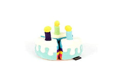 P.L.A.Y. Bone-appetite Cake toy close-up with durable squeaker for long-lasting puppy play