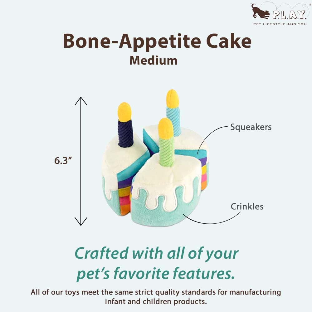 P.L.A.Y. Bone-appetite Cake toy machine washable for easy cleanup after playtime