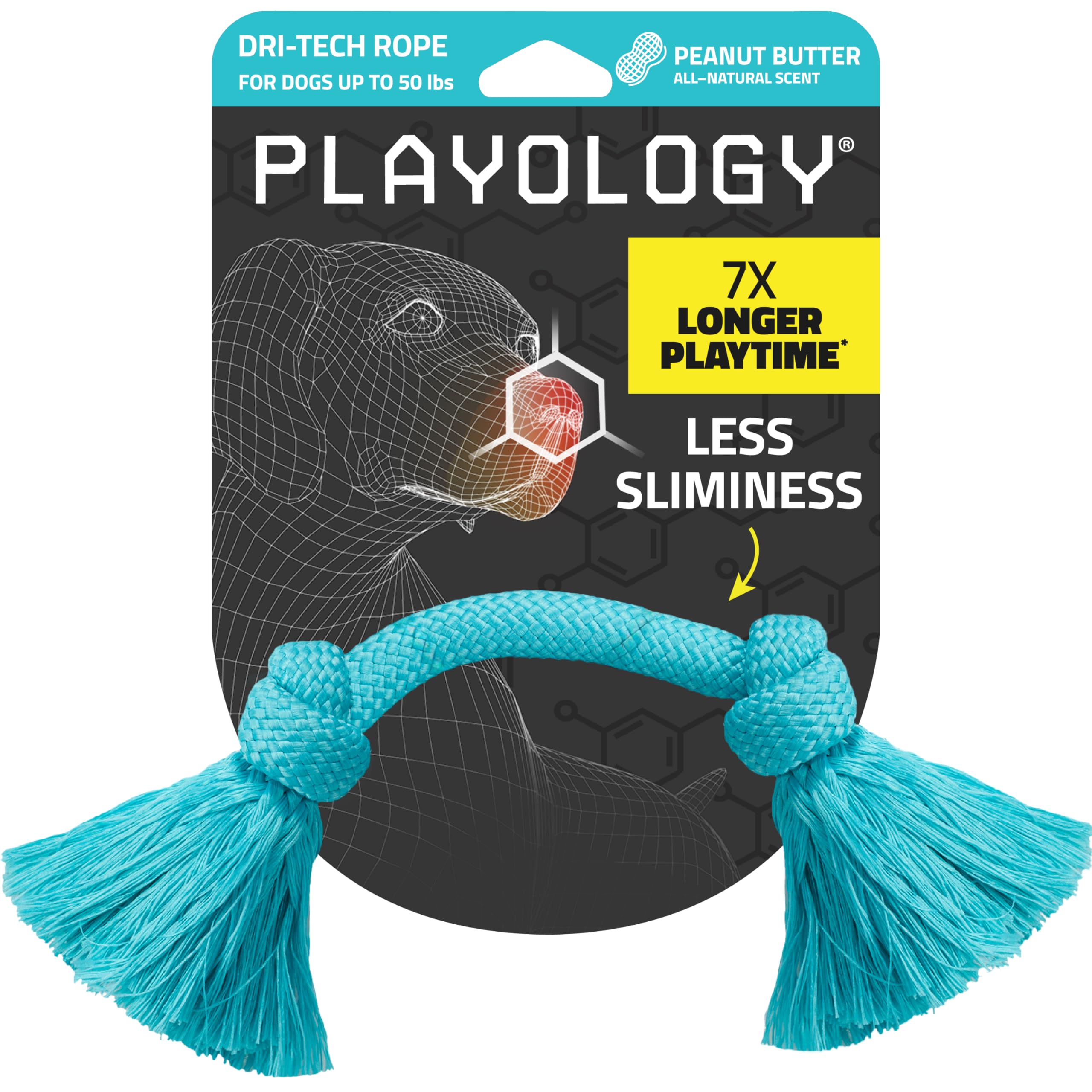 Playology Dri-Tech cuerda para tirar de tamaño mediano y duradera