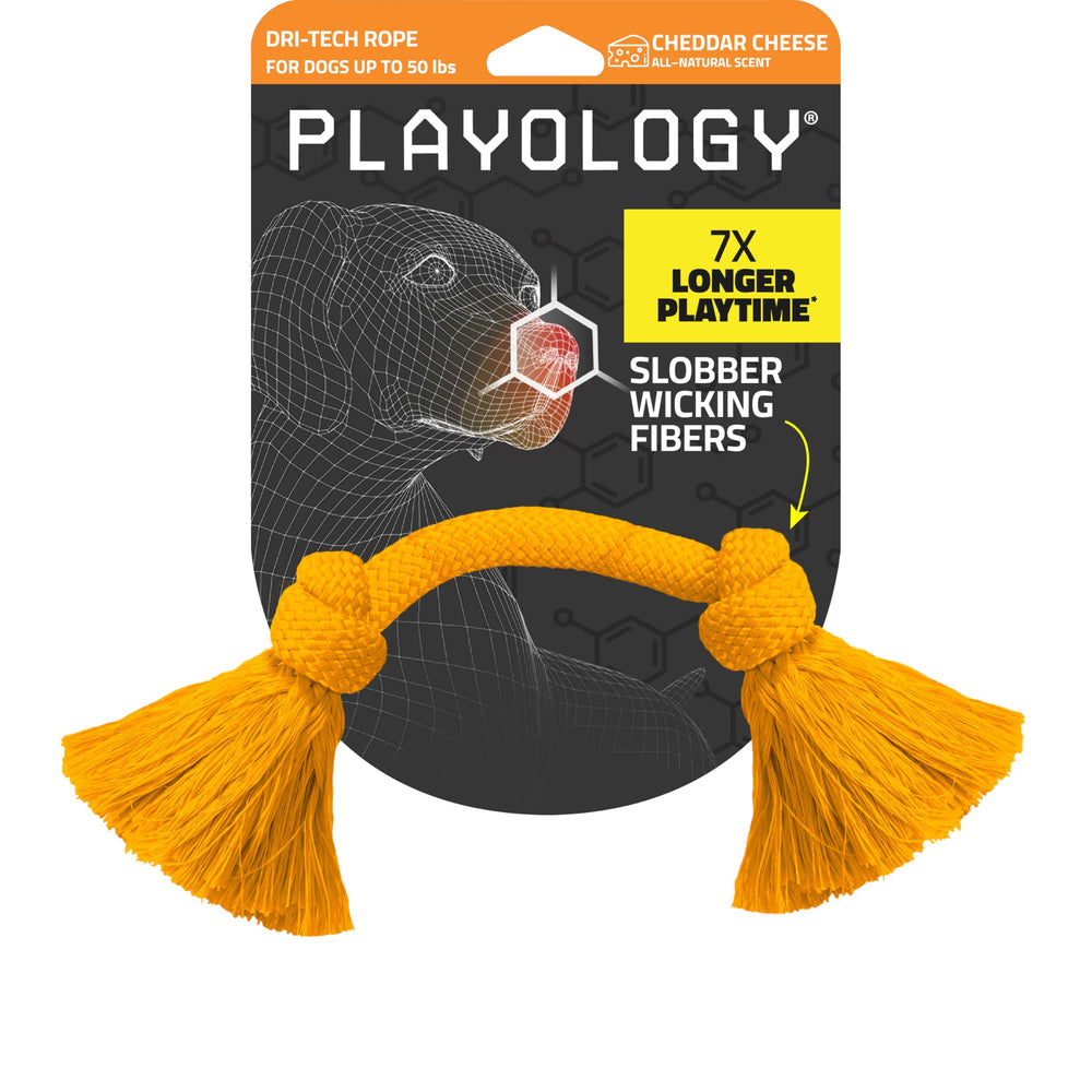 Playology Dri-Tech rope tug for indoor-outdoor use supports durable play for medium dogs