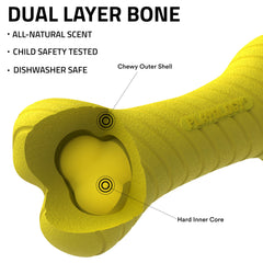 Playology Dual Layer Bone close-up texture highlights non-toxic material and safety