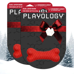 Playology dual-layer bone exterior appears soft and chewy for a gentle outer texture.