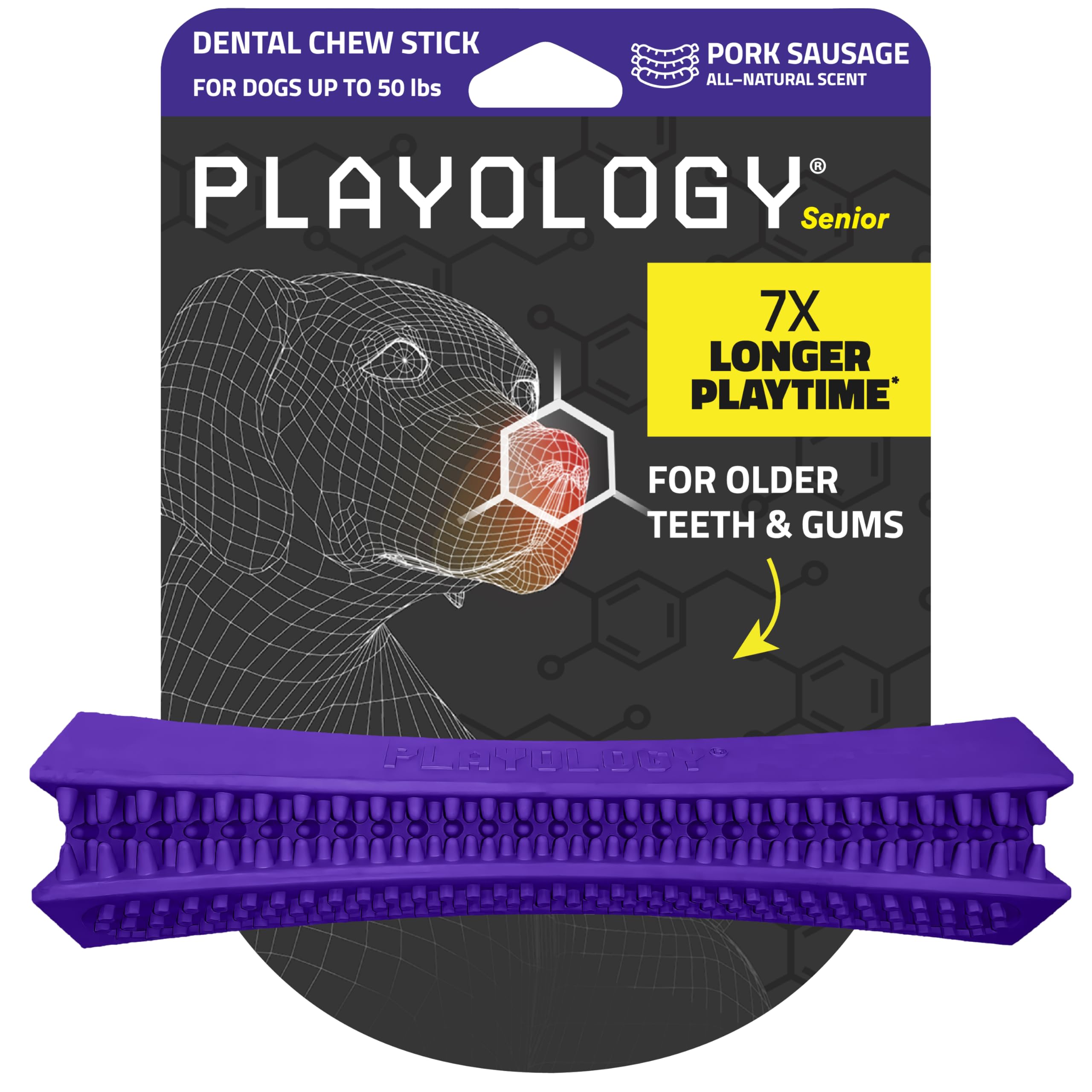 Playology palito dental blando para perros mayores, suave y cómodo.