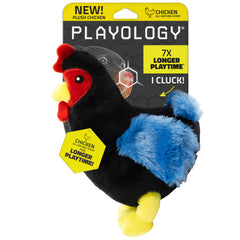Playology plush hen toy close-up highlighting Encapsiscent scent for engaging sniff-driven play.